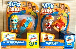 Lote de 2 Vlad & Niki Superhero (con Catapulta) y Racer Niki con Go-Kart NUEVO 3+ - Imagen 1 de 2