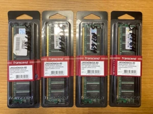 4 x Transcend 256MB DDR JM334D643A-50 NEW and SEALED - Picture 1 of 1