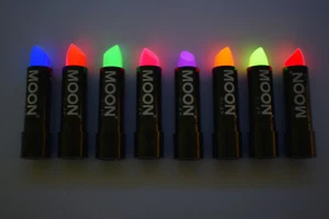 Moon Creations Intense UV Blacklight Reactive Neon Glitter Lipstick 5g - Picture 1 of 28