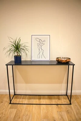 Contemporary Metal Console Table Black/Grey. For Hallway Lounge Dining Room  - Image 1 of 4