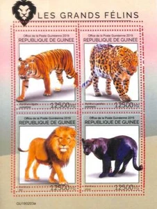 A5010- GUINEA - ERROR - MISPERF stamps Sheet 2019 FELINS - Picture 1 of 1