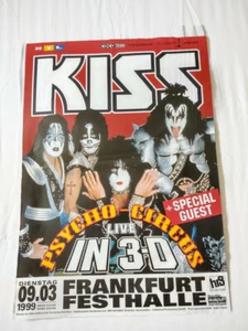 Póster de gira en 3D de KISS Psycho Circus 1999 en Frankfurt @ Festhalle Hard Rock - Imagen 1 de 10
