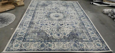 Tapete com manchas traseiras marfim/cinza 8' x 10' preço reduzido 1172607047 EVK220D-8 - Imagem 1 de 4