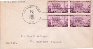 OREGON TERRITORY JUL 15 1936 WASHINGTON DC SC #783 FIRST DAY COVER FDC - BOX 1 - Picture 1 of 1