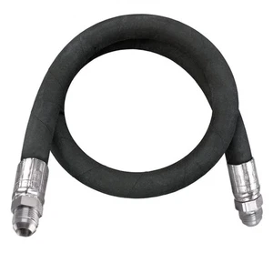 1/4" x 120" Hydraulic Hose Assembly - Male x Male JIC 37 Degree Fittings Crimped - Picture 1 of 5
