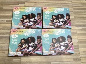 4 Afro Einhorn 22" Durchmesser Split Ring Schwimmen aufblasbar, ideal für Pool Party - Bild 1 von 6