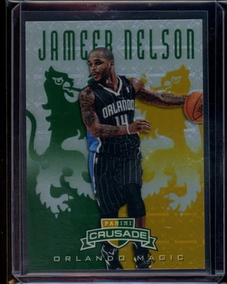 Jameer Nelson 2012-13 Panini Crusade #211 Crusade Green/25 Orlando Magic Foto 1 de 2