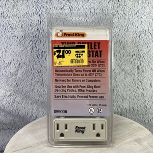 15 Amp/120 Volt AC Thermo Cube Thermostatgesteuerte Doppelsteckdose - Bild 1 von 4