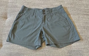 PrAna Stellar Alana Shorts Stretch Recycled Nylon Women’s 2 Teal Blue Hiking - Picture 1 of 8