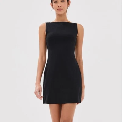 Reformation Women's Nataly Knit Black Sleeveless Mini Dress Medium - Image 1 of 4
