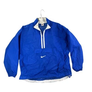 Chaqueta cortavientos suéter vintage años 90 Nike media cremallera azul nailon talla XL - Imagen 1 de 11