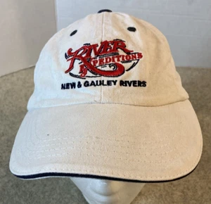 Nuevo y Gauley Rivers West Virginia River Expeditions Blanco Logo Gorra Sombrero Correa - Imagen 1 de 6