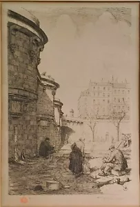 T F Simon Tavik Frantisek Rag Dealers Under the Pont Neuf Bridge Paris 1924 - Picture 1 of 8