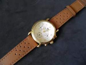 22 mm INTERCHANGEABLE BRACELET VACHETTE RACING NAUTIC RALLYE À TROUS MARRON GOLD - Imagen 1 de 12