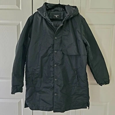 Chaqueta de invierno parka larga de moda negra True Religion para hombre talla XL Foto 1 de 4