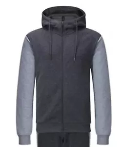 Sudadera con capucha Donnay polar cremallera completa gris para hombre talla UK XL (RefR12) - Imagen 1 de 1