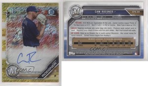 2019 Bowman Chrome Prospects HTA Gold Shimmer Refractor /50 Cam Roegner Auto