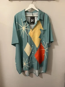 Hawalili shirt 4x button down shirt green multi - Picture 1 of 9