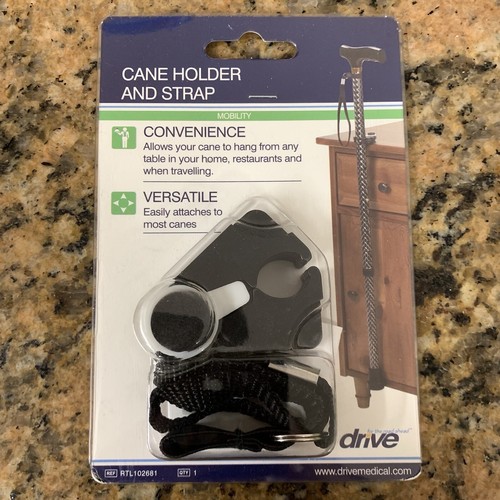 Cane Holder And Strap for Walking Sticks To Hang Clip On Table Drive