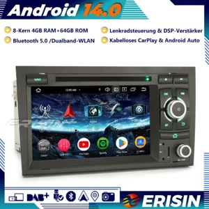 64GB DAB+Android 14 Autoradio Navi GPS CarPlay OBD2 Für Audi A4 S4 RS4 Seat Exeo - Bild 1 von 20