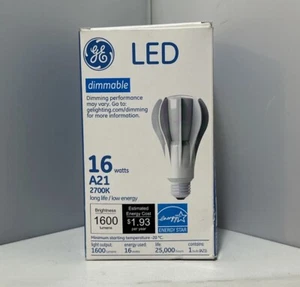 GE LED LIGHT BULB DIMMABLE 16W BULB - Picture 1 of 3