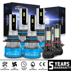 White LED Headlight Bulbs Kit High/Low Beam Light For GMC Sierra 1500 2003-2006 - Picture 1 of 23