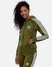 khaki green adidas hoodie womens