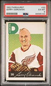 1962-63 Parkhurst #20 Gerry Odrowski RC Rookie Detroit Red Wings PSA 6 - Picture 1 of 2