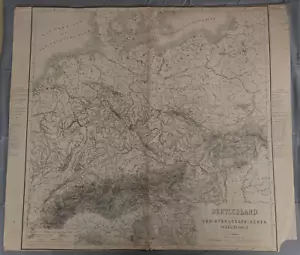 19th Century German Map Deutschland Hydrographics, Adolf Graf - Picture 1 of 9