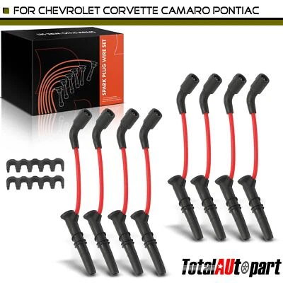 Juego de 8 cables de bujía roja para Chevrolet Camaro Pontiac Firebird 1998-2002 GTO Foto 1 de 4