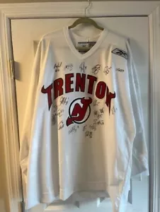 2007 Team Signed Trenton Devils Pro Authentic On Ice Jersey Size 58G - Picture 1 of 8