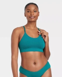Women's Seamless Bralette - Auden Blue Lightly Lined Bralette Pullover Style New - Picture 1 of 1