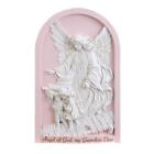 Guardian Angel Plaque Pink 11.75 in H Features Guardian Angel guiding Children
