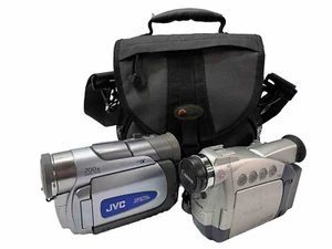 Camcorder Bundle Lot - JVC GR-D90U & Canon ZR40 + Case Digital Video Camera - Picture 1 of 21