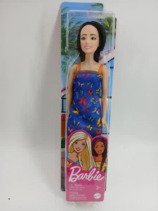 Barbie Blue Butterfly Sun Dress Orang Shoes Light Black Hair Brown Eyes Asian - Picture 1 of 7