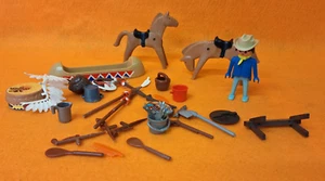 The Playmobil Indians, Canoe, Weapons, Horses, Soldier Accessories 1974 - Picture 1 of 24