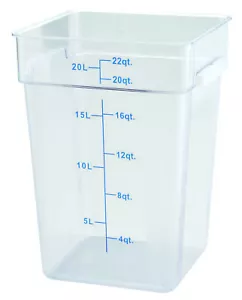22qt Square Storage Container, Clear, PC (6 Each) - Picture 1 of 1