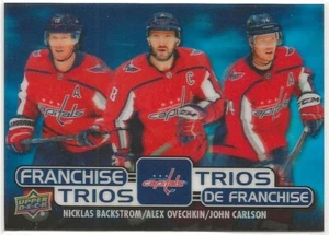 2020-21 Upper Deck Tim Hortons Franchise Trios #T7 Backstrom Ovechkin Carlson - Picture 1 of 2