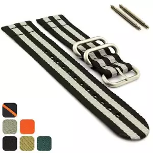 Cinturino orologio nylon militare NATO due pezzi diver 18 20 22 24 26 forte MM - Foto 1 di 8