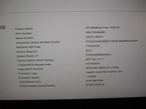 Akku defekt HP EliteBook 1020 G1 H9V72EA Notebook Touchscreen 256GB 8GB -0 - Bild 1 von 12