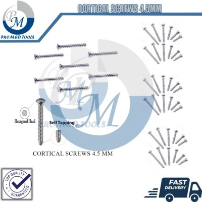 PROMED TOOLS Cortical Screws 4.5mm Self Tapping 200 Pcs High Quality