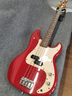 Fernandes PB type Electric Bass Guitars Red Used Shipping From Japan - Image 1 of 4