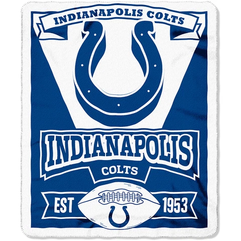 NEW Football NFL Indianapolis Colts Licensed Fleece Throw Blanket 50" X 60" Cover