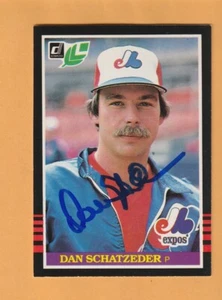 Dan Schatzeder Montreal Expos AUTO Firmado 1985 Hoja Villa Park Illinois 1G - Imagen 1 de 2