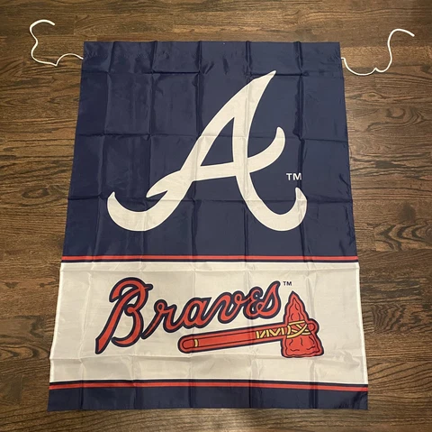 Atlanta Braves Fan Flag  36 x 47 Authentic Factory Sealed FREE FAST SHIPPING Cover