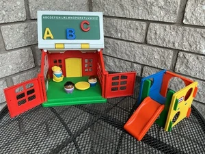 VTG Little Tikes School And Activity Gym Mini Dollhouse Size Playground - Picture 1 of 10