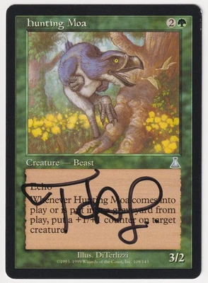 Signed Hunting Moa Proof HP Urza's Destiny Artist DiTerlizzi 1999 MTG Magic AP! - Image 1 of 2