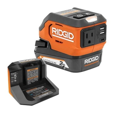 NEW NIB RIDGID 18V AC86097KSBN 175 Watt Power Inverter Kit (2 Ah + Charger) - Image 1 of 4