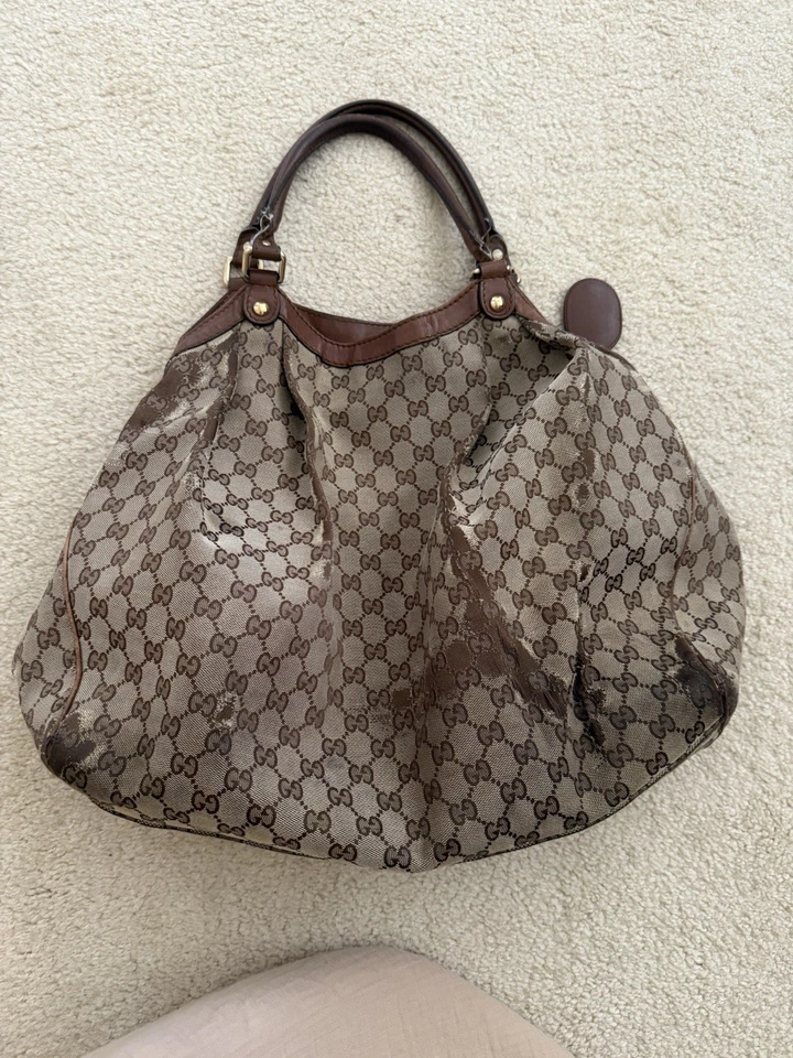 Gucci Large Canvas Shoulder Bag Sukey  - Image 1 of 3