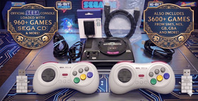 Sega Genesis Mini 4460+ Games SNES Sega CD 32x w/ 2x NEW 8BitDo Wireless M30 OEM